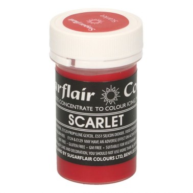 Sugarflair Scarlet Pastel Paste Colour - 25g