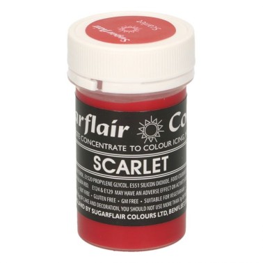 Sugarflair Scarlet Pastel Paste Colour - 25g