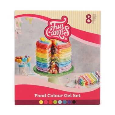 Set 8 Coloranti alimentari gel Funcakes 30 g
