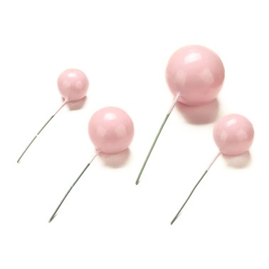 Cake Bubble Topper plastica Rosa 4 pezzi