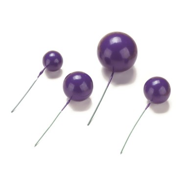 Cake Bubble Topper plastica Viola 4 pezzi