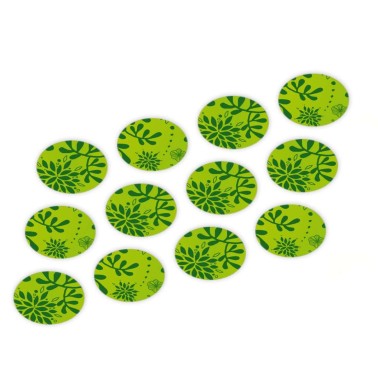 Decorazioni cupcake piante verdi 12 pezzi diametro 3 cm