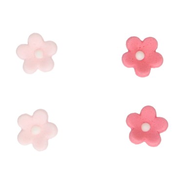 Růžový cukru květiny 64 kusů Facecakes
