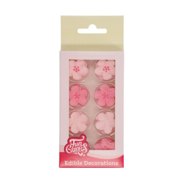 Mélange rose fleurie sucre 24 pièces Funcakes