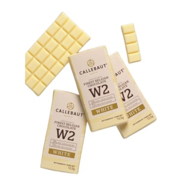 Mini tavoletta Napolitains di cioccolato bianco belga W2 Callebaut 13,5 g