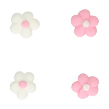 Fiorellini di zucchero mix rosa bianco 64 pezzi FunCakes
