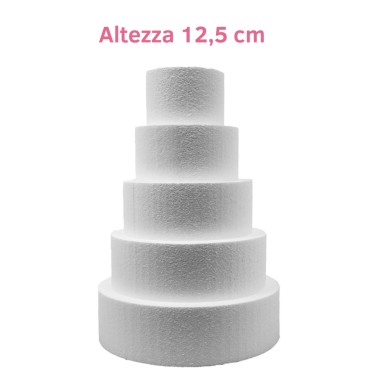 Basi di polistirolo tonde per torte altezza 12,5 cm