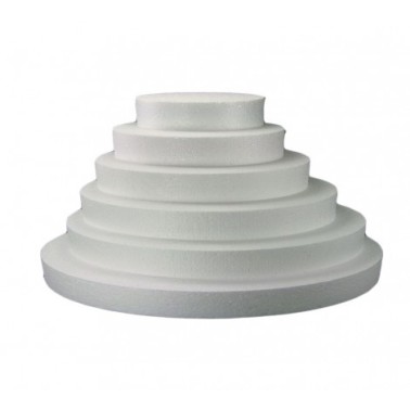 Base ronde en polystyrène pour gâteaux hauteur de 2,5 cm