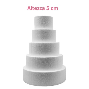 Base de polystyrène ronde pour gâteaux hauteur 5 cm