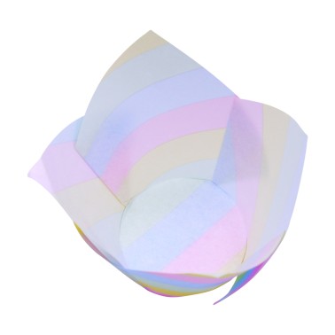 Pirottini tulip strisce arcobaleno 24 pezzi PME