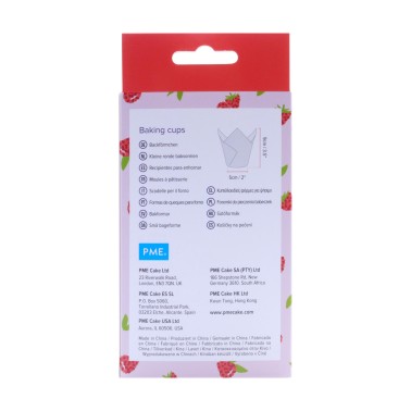 Raspberry tulip pirottini 24 pieces PME