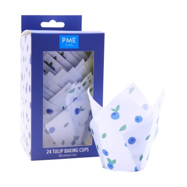 Blueberry tulip pirottini 24 pieces PME