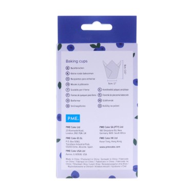 Blueberry tulip pirottini 24 pieces PME