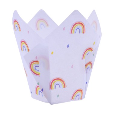 Rainbow tulip pirottini 24 pieces PME
