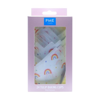Rainbow tulip pirottini 24 pieces PME