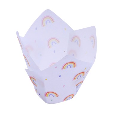 Rainbow tulip pirottini 24 pieces PME