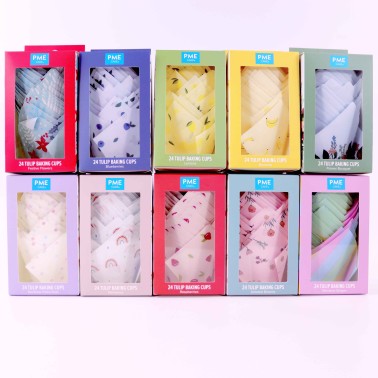Rainbow tulip pirottini 24 pieces PME