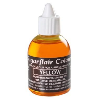 Colorante per aerografo GIALLO (Yelow) Sugarflair 60 ml  - Sugarflair in vendita su Sugarmania.it