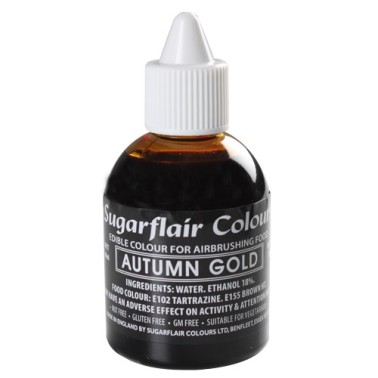 Colorante per aerografo ORO D'AUTUNNO (Autumn Gold) Sugarflair 60 ml  - Sugarflair in vendita su Sugarmania.it