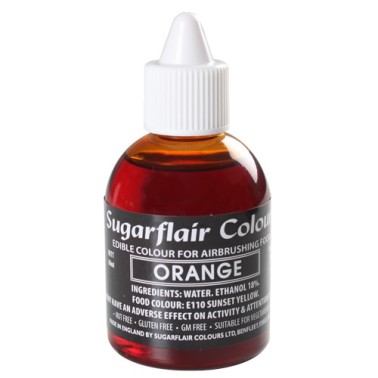 Colorante per aerografo ARANCIONE (Orange) Sugarflair 60 ml - Sugarflair in vendita su Sugarmania.it