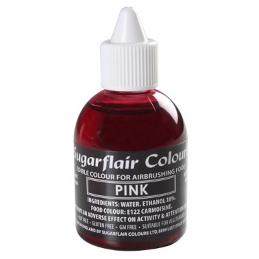 Colorante per aerografo ROSA (Pink) Sugarflair 60 ml  - Sugarflair in vendita su Sugarmania.it