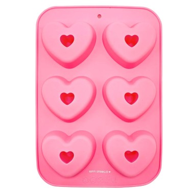Silicone mold donuts heart 6 cavity