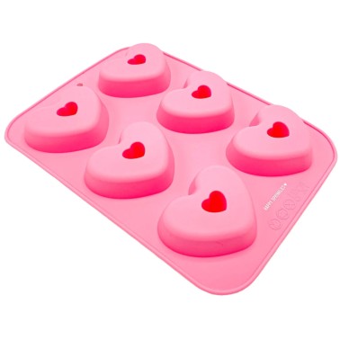 Silicone mold donuts heart 6 cavity