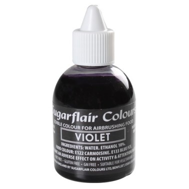 Colorante per aerografo VIOLA (Violet) Sugarflair 60 ml  - Sugarflair in vendita su Sugarmania.it