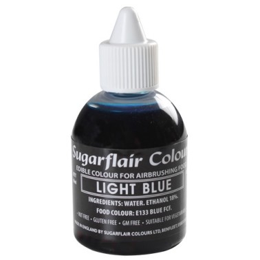 Colorante per aerografo AZZURRO ( Light Blu) Sugarflair 60 ml  - Sugarflair in vendita su Sugarmania.it