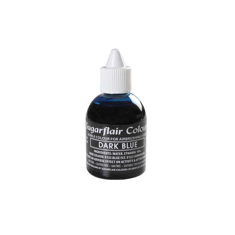 Colorante per aerografo BLU (Dark Blu) Sugarflair 60 ml  - Sugarflair in vendita su Sugarmania.it