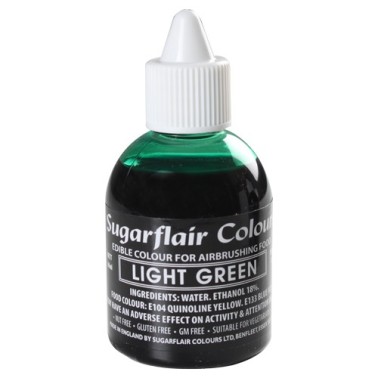 Colorante per aerografo VERDE CHIARO (Light Green) Sugarflair 60 ml  - Sugarflair in vendita su Sugarmania.it