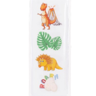 EDIBLE WAILT DECORATIONS 16 PIECES DINOSAURS 