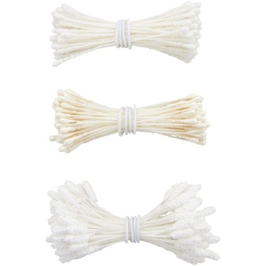White artificial pistils Wilton 180 pieces