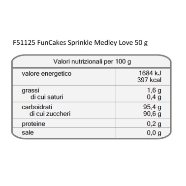 Sprinkle medley Love 50 g FunCakes