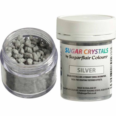Cristalli di zucchero argento 40 g Sugarflair