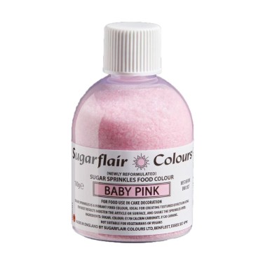 Sprinkles di zucchero rosa baby 100 g Sugarflair