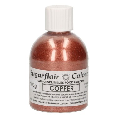 Sprinkles of sugar copper 100 g Sugarflair