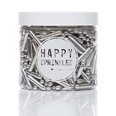 Happy Sprinkles Silver Rods 90 g