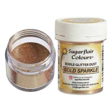 Polvere edibile glitterata Gold Sparkle 10 g Sugafrlair
