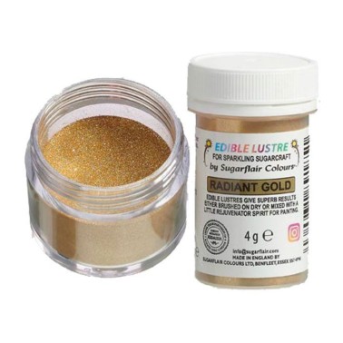 Polvere edibile glitterata Radiant Gold 4 g Sugarflair