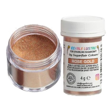 Polvere edibile glitterata Rose Gold 4 g Sugarflair