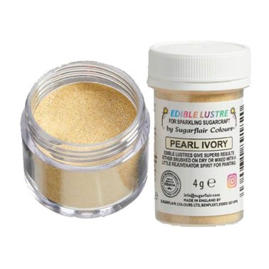 Polvere edibile glitterata Pearl Ivory 4 g Sugarflair