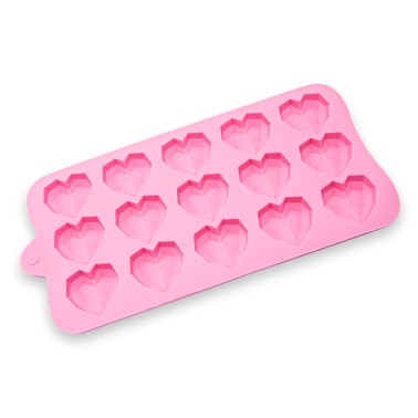 Stampo silicone mini cuori diamante 15 cavità