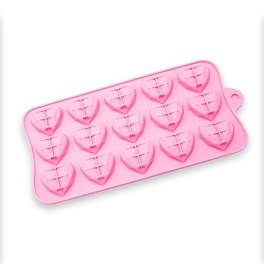 Stampo silicone mini cuori diamante 15 cavità