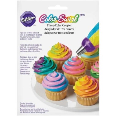 3-farbige Sahne- und Cremeadapter Wilton