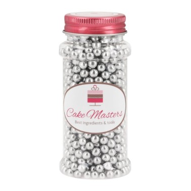 Perle di zucchero argento 5 mm morbide 70 g 