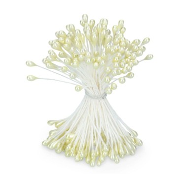 Yellow artificial pistils 120 pieces