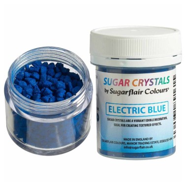Cristalli di zucchero blu elettrico 40 g Sugarflair