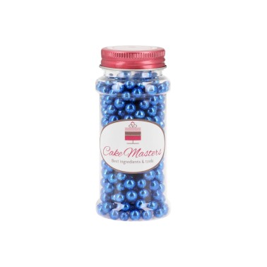 Pearls of blue metallic sugar 7 mm soft 80 g 