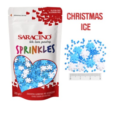 Sprinkles di zucchero CHRISTMAS ICE 100g Saracino